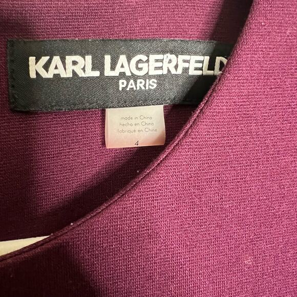 Karl Lagerfeld Paris Womans Color Block Dress With Lace Size 4 - Picture 9 of 9